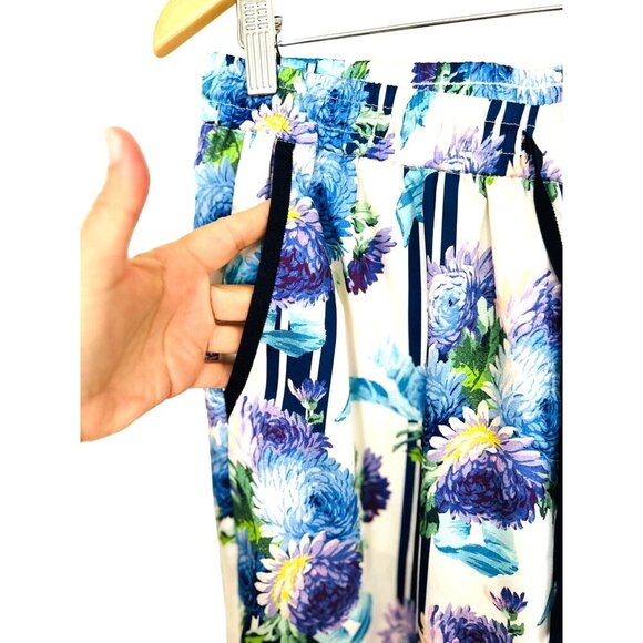 J.Crew Summer Pants Pull-up Drawstring Floral Size 10 - Picture 5 of 11
